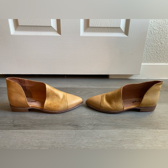 Free People Royale D'Orsay Point Flats Leather EU 39 US 8.5 Classic Academia Tan - Picture 6 of 11